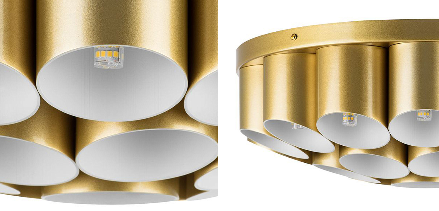 Потолочный светильник Garbi Gold Pipe Organ Ceiling Lamp 22 Потолочный светильник Garbi Gold Pipe Organ Ceiling Lamp 22 - Loft-Concept в Челябинске