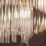 Люстра подвесная овальная со стеклянными трубками Nembus варинант исполнения - 3 | Loft Concept в Челябинске