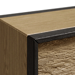 Тумба 2 ящика с подсветкой на рельефном фасаде Warm Industrial варинант исполнения - 5 | Loft Concept в Челябинске