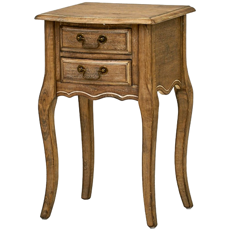 Прикроватная тумба из массива березы Wooden Margery Bedside Table Коричневый Винтажная латунь в Челябинске | Loft Concept 