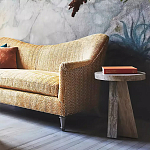 Дизайнерский журнальный стол с круглой каменной столешницей Utezu варинант исполнения - 3 | Loft Concept в Челябинске