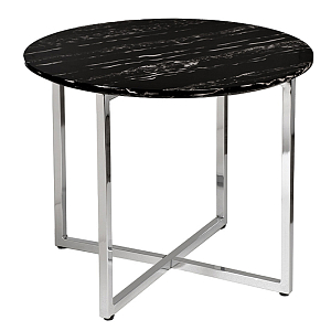 Столик журнальный круглый с черной столешницей Marsali Coffee Table