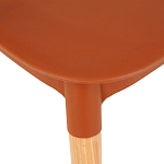 Пластиковый стул на ножках из массива бука Ferret Spiral Brown варинант исполнения - 5 | Loft Concept в Челябинске