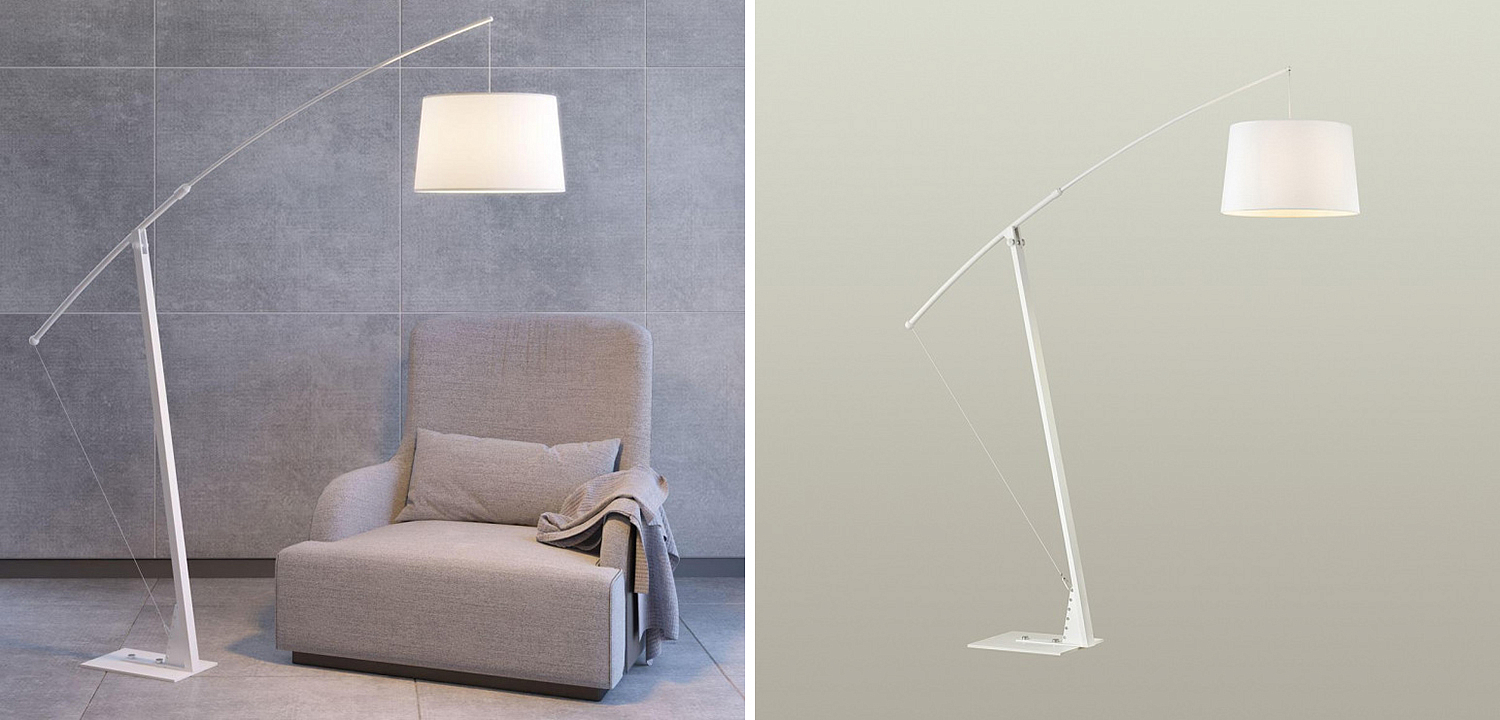 Торшер Floor Lamp Colin white Торшер Floor Lamp Colin white - Loft-Concept в Челябинске