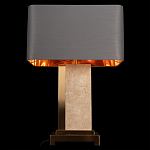 Настольная лампа с основанием из натурального камня c серым прямоугольным абажуром Lapis Tiburtinus варинант исполнения - 4 | Loft Concept в Челябинске