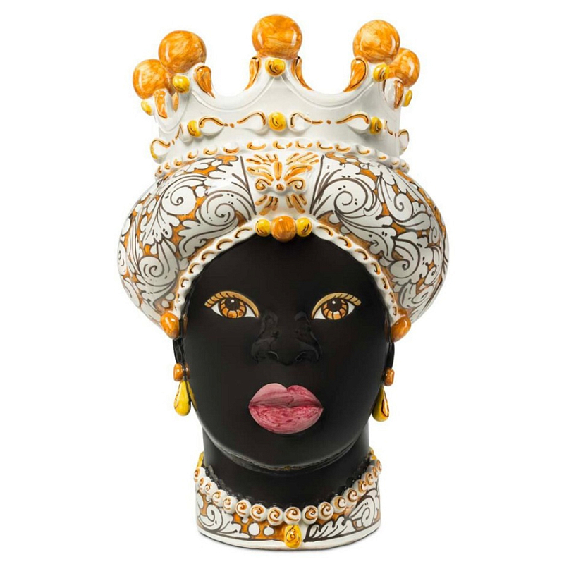 Ваза Vase Moro Lady Ornate Orange Черный Оранжевый Белый Ваза Vase Moro Lady Ornate Orange Черный Оранжевый Белый в Челябинске | Loft Concept
