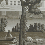 Обои ручная роспись Monuments of Paris Eau Forte on scenic paper варинант исполнения - 1 | Loft Concept в Челябинске