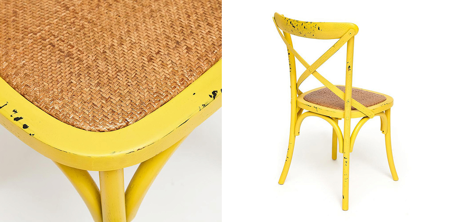 Стул Chaise Provence en Bois Jaune жёлтый Стул Chaise Provence en Bois Jaune жёлтый - Loft-Concept в Челябинске