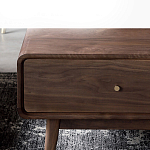 Кофейный стол из дерева с ящиком и нишей для хранения Coffee Walnut Table варинант исполнения - 5 | Loft Concept в Челябинске