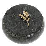 Шкатулка круглая из натурального камня змеевик Stone Casket варинант исполнения - 3 | Loft Concept в Челябинске