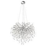 Люстра подвесная с прозрачными стеклянными подвесками в форме капель Диаметр 60 см Droplet Chandelier варинант исполнения - 12 | Loft Concept в Челябинске