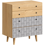 Комод с принтом на ящиках Elise Chest of Drawers варинант исполнения - 11 | Loft Concept в Челябинске