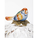 Конфетница с бронзовой ручкой и фарфоровой птичкой на крышке Eden Garden варинант исполнения - 3 | Loft Concept в Челябинске