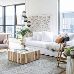 Подвесной светильник вертикальной овальной формы украшенный белыми круглыми бусинами Gradient Oval Pendant Lamp White варинант исполнения - 5 | Loft Concept в Челябинске