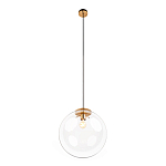 Подвесной светильник со стеклянным прозрачным плафоном в форме шара и золотыми металлическим акцентами 30 ClassiCon варинант исполнения - 2 | Loft Concept в Челябинске
