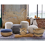 Круглый вязаный пуф Yellow Knitted Ball Pouf варинант исполнения - 3 | Loft Concept в Челябинске