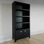 Книжный Стеллаж Elsa Dreams Black с задней стенкой варинант исполнения - 1 | Loft Concept в Челябинске