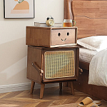 Тумбочка прикроватная деревянная Робот Robot Desk варинант исполнения - 1 | Loft Concept в Челябинске