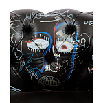 Кресло "Баския и Уорхол" Basquiat Warhol graffiti chair натуральная кожа варинант исполнения - 7 | Loft Concept в Челябинске