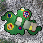 Дизайнерский ковер с цветами Poltronova Tappeto Prato Rug варинант исполнения - 7 | Loft Concept в Челябинске