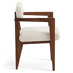 Кресло обеденное Alcove White Boucle из массива ореха варинант исполнения - 3 | Loft Concept в Челябинске
