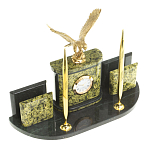 Настольный письменный набор из змеевика и бронзы с декором в виде орла Successful Leader варинант исполнения - 2 | Loft Concept в Челябинске