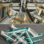 Дизайнерская люстра AQUA Blue Lagoon бирюзовое стекло несколько ярусов варинант исполнения - 3 | Loft Concept в Челябинске