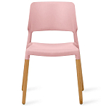 Пластиковый стул на ножках из массива бука Ferret Pink варинант исполнения - 2 | Loft Concept в Челябинске
