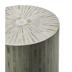 Круглый приставной столик с инкрустацией RADIAL BONE INLAY SIDE TABLE варинант исполнения - 1 | Loft Concept в Челябинске