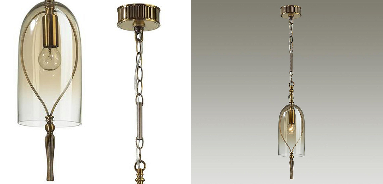 Подвесной светильник Glass Dome Bronze 12 Подвесной светильник Glass Dome Bronze 12 - Loft-Concept в Челябинске