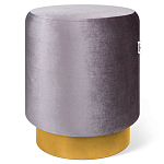 Пуф фиолетовый велюр на золотом металлическом основании Golden Belt варинант исполнения - 1 | Loft Concept в Челябинске