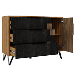 Комод с 3-мя ящиками и дверцей Stone Effect варинант исполнения - 3 | Loft Concept в Челябинске