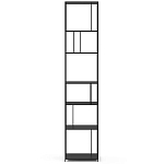 Высокий стеллаж из металла Menzie High Metal Rack Black варинант исполнения - 2 | Loft Concept в Челябинске