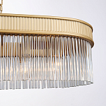 Люстра подвесная овальная со стеклянными трубками Длина 100 см Nembus варинант исполнения - 3 | Loft Concept в Челябинске