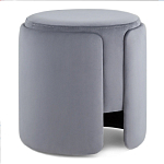 Пуф Alice Poof Grey Серый велюр варинант исполнения - 1 | Loft Concept в Челябинске