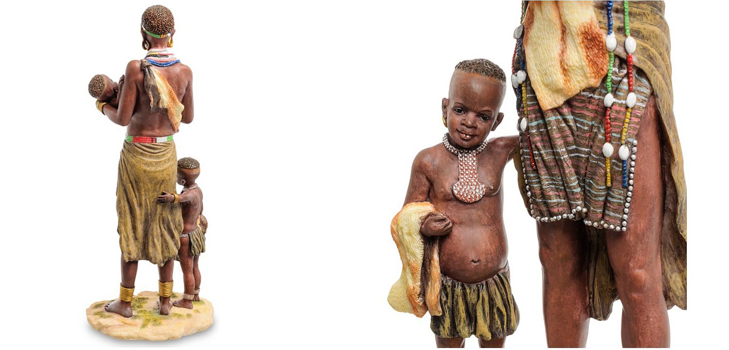 Статуэтка African woman with children Статуэтка African woman with children - Loft-Concept в Челябинске