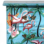 Комод с росписью Розовый фламинго L.XV CHEST OF DRAWERS Flowers with Flamingo варинант исполнения - 3 | Loft Concept в Челябинске