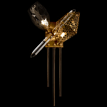 Бра с 2-мя плафонами из стекла и металла и вертикальными подвесками Gilded Mirage  варинант исполнения - 2 | Loft Concept в Челябинске