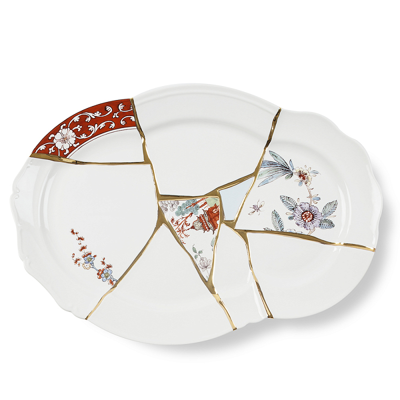 Блюдо Seletti Kintsugi Белый Золотой Мульти Блюдо Seletti Kintsugi Белый Золотой Мульти в Челябинске | Loft Concept