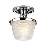 Потолочный светильник для ванных комнат с плафоном из прессованного фактурного стекла Quoizel варинант исполнения - 1 | Loft Concept в Челябинске