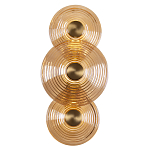 Бра со стеклянными плафонами янтарного цвета в форме дисков Savio Glass Disc варинант исполнения - 1 | Loft Concept в Челябинске