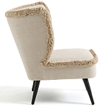 Кресло с декором бахрома Linen Fringe Chair Beige варинант исполнения - 3 | Loft Concept в Челябинске