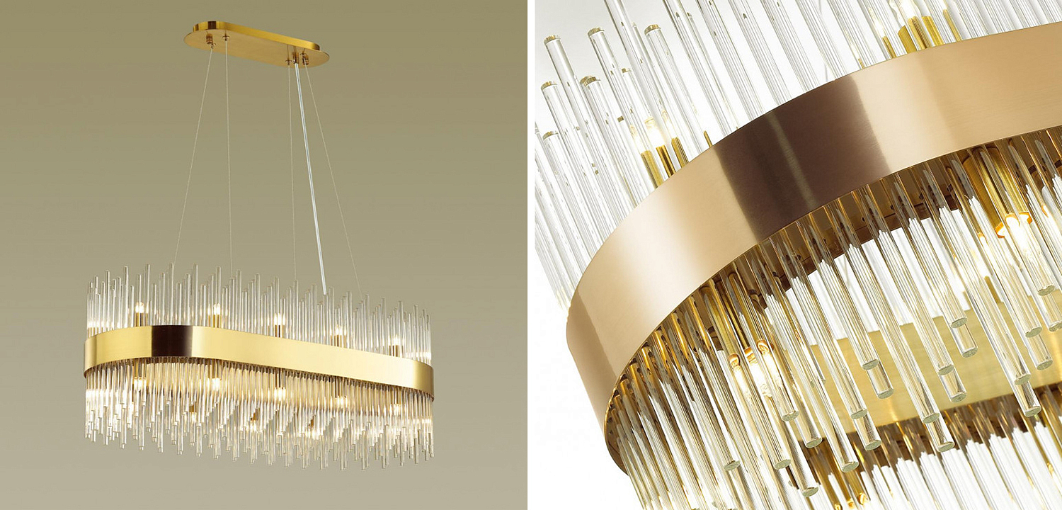 Люстра Nembus Chandelier Gold Oval Люстра Nembus Chandelier Gold Oval - Loft-Concept в Челябинске