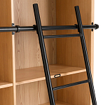 Книжный шкаф из массива сосны с металлической лестницей Burton Wood Cabinet варинант исполнения - 5 | Loft Concept в Челябинске