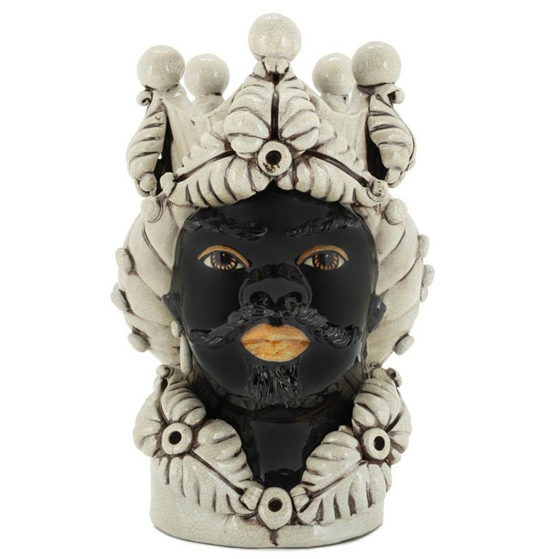 Ваза Vase Moro Man Eve Dark Brown Черный Бежевый Ваза Vase Moro Man Eve Dark Brown Черный Бежевый в Челябинске | Loft Concept