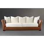 Элитарный современный диван Birmingham с кожаной спинкой варинант исполнения - 1 | Loft Concept в Челябинске