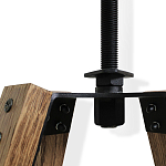 Барный стул со спинкой и металлической подставкой на 4-х деревянных ножках Коричневый Велюр Vendramin Chair варинант исполнения - 4 | Loft Concept в Челябинске