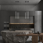 Подвсеной светильник светодиодный металлический цилиндрической формы черно-белый Trumpet tube варинант исполнения - 5 | Loft Concept в Челябинске