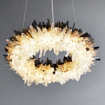 Люстра кргулая светодиодная из дымчатых и прозрачных необработанных кристаллов Raw Crystal варинант исполнения - 2 | Loft Concept в Челябинске