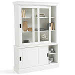 Витрина с раздвижными дверцами Wells Glass Showcase White варинант исполнения - 4 | Loft Concept в Челябинске